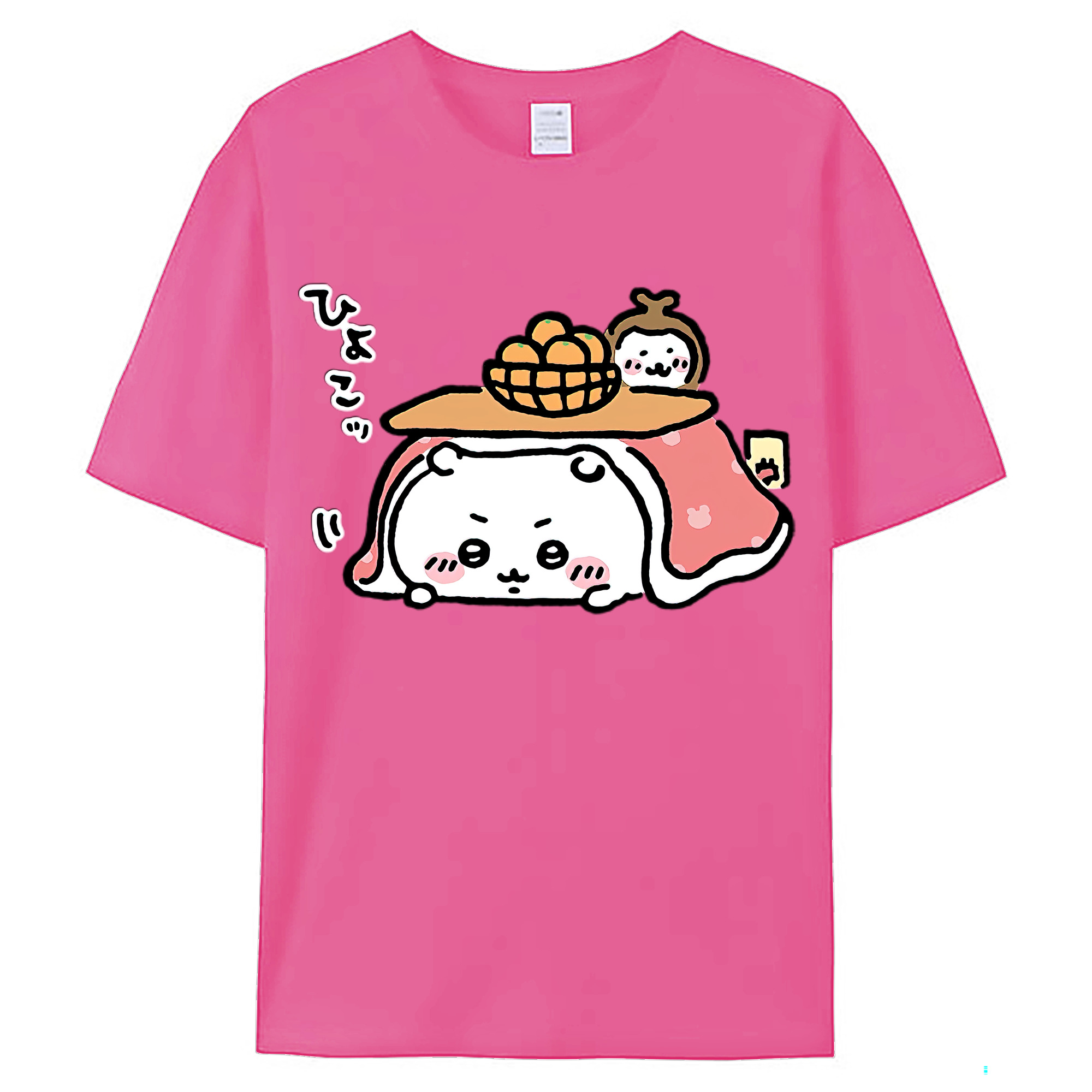 （画像用） ちいかわ ちいかわ Chii-kawa chiikawa レディースカジュアルプリントTシャツ（綿100％）